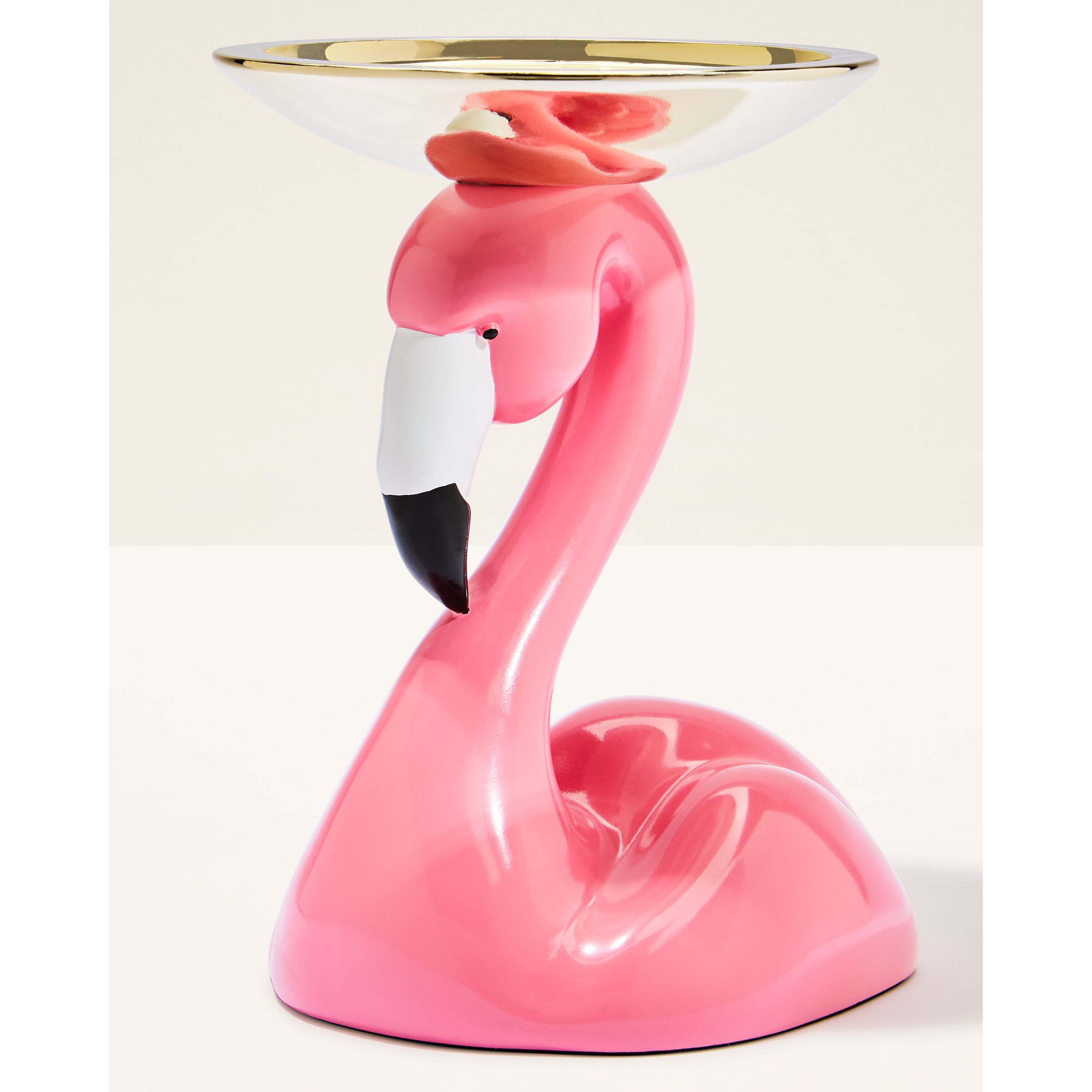 Flamingo Pedestal 3-Wick Candle Holder