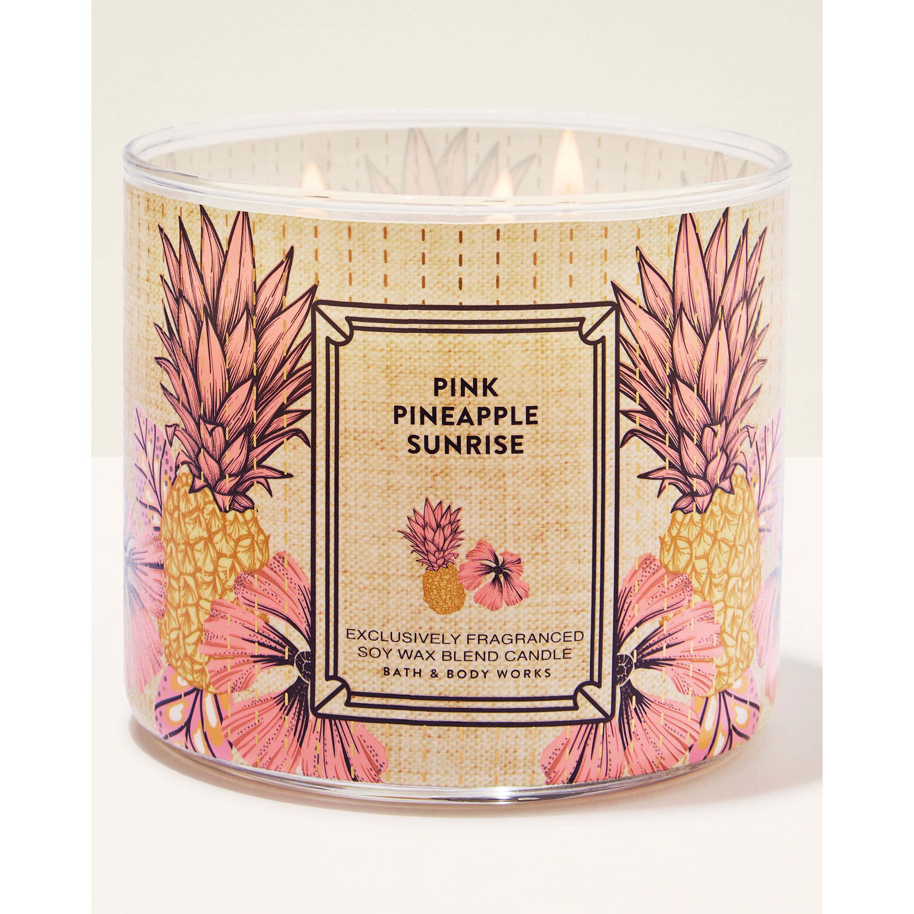 Pink Pineapple Sunrise 3-Wick Candle