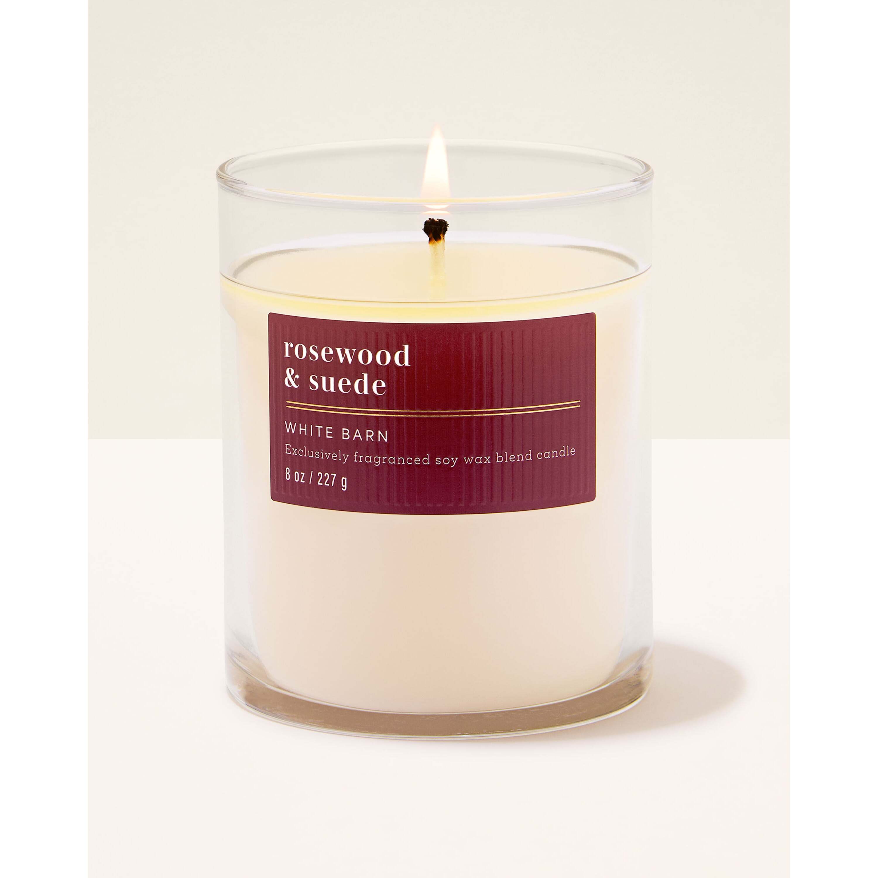 Rosewood & Suede Single Wick Candle