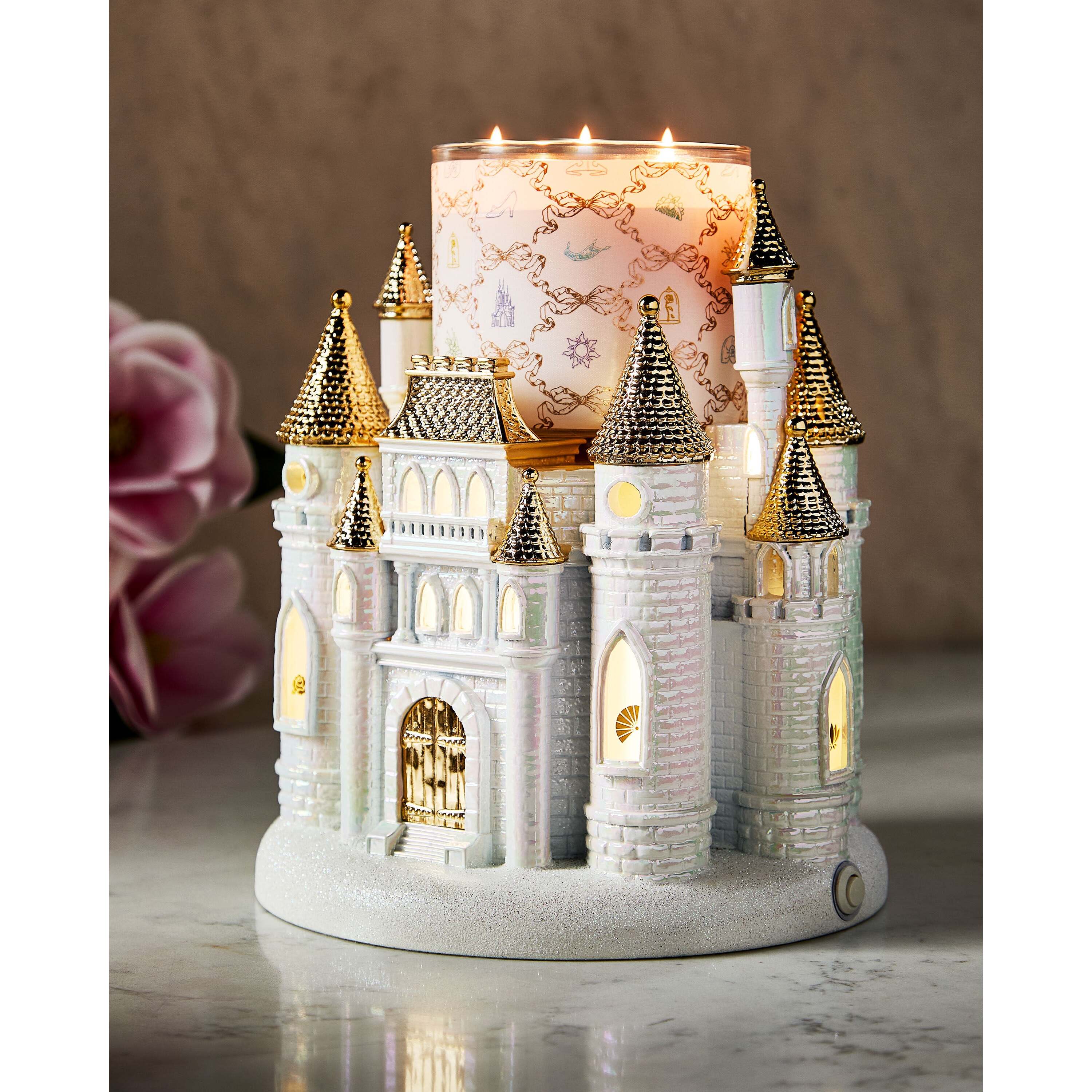 Disney Princess Light-Up Castle Pedestal 3-Wick Candle Holder