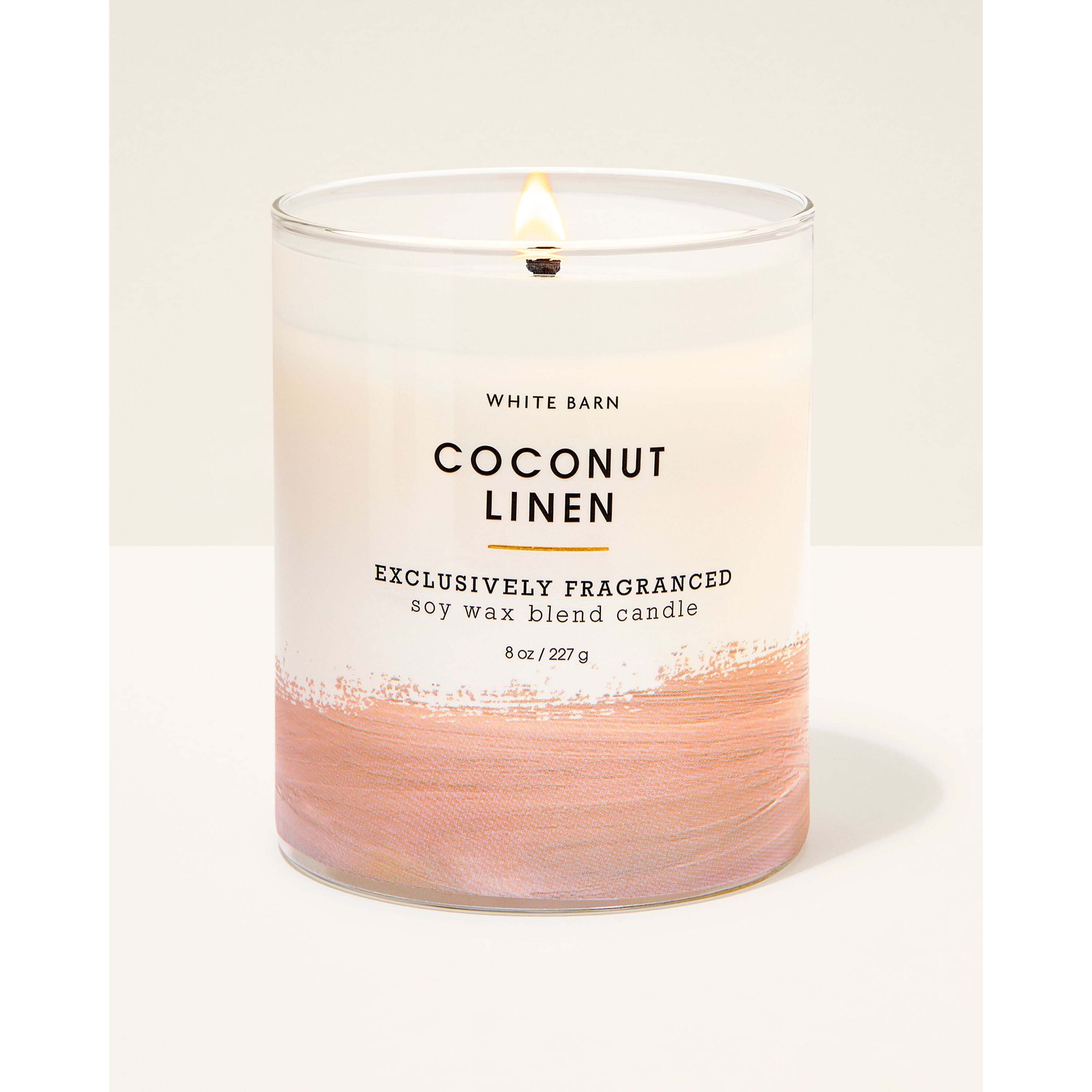 Coconut Linen Single Wick Candle